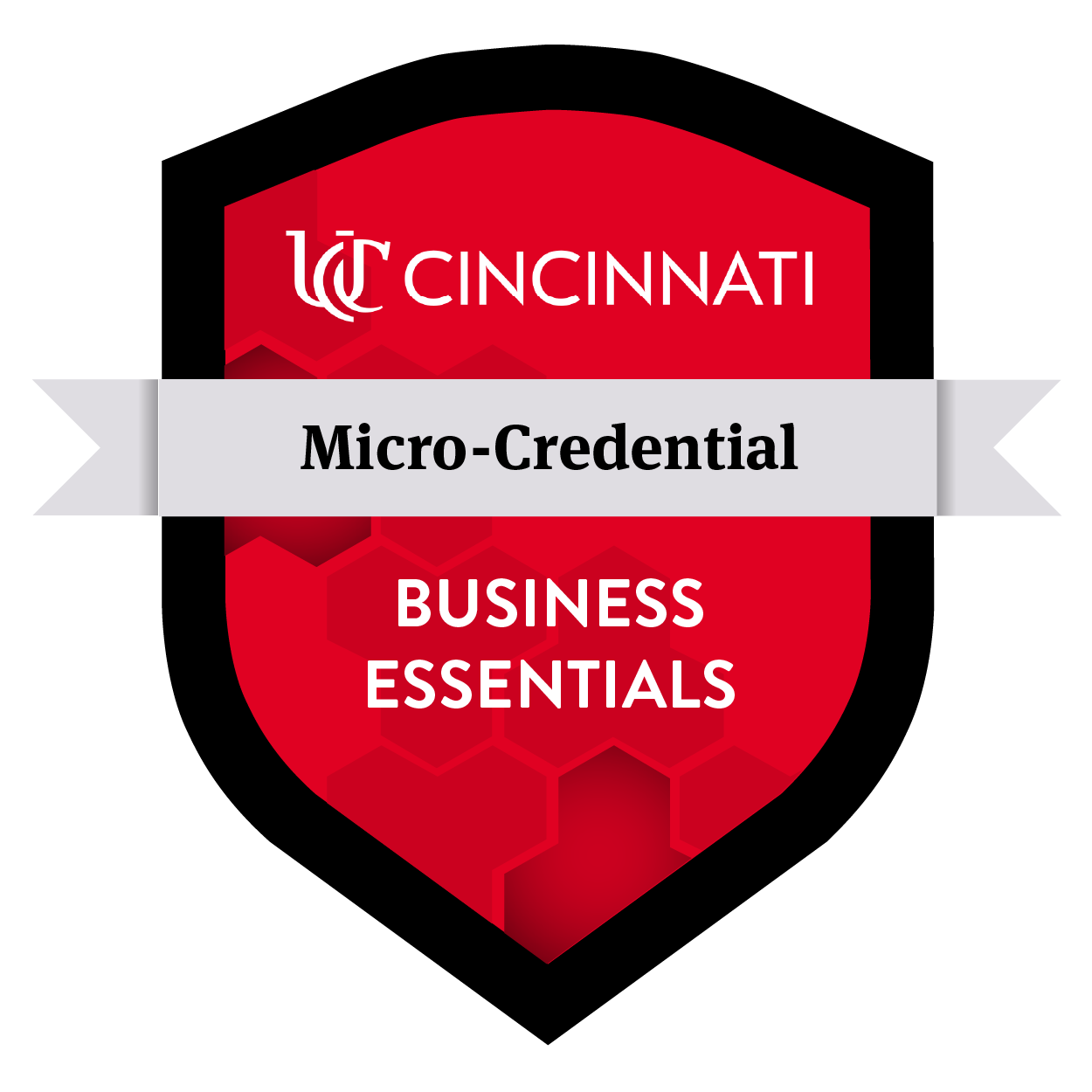 University of Cincinnati micro-credential badge for Business Essentials